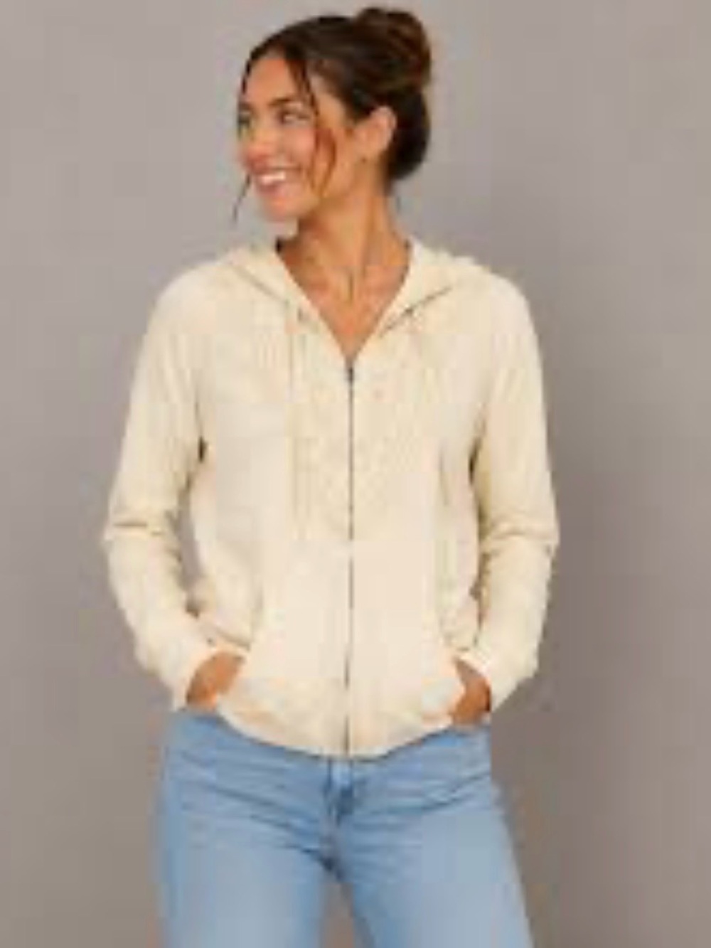 XCVI Beige Hooded Cardigan with Braided Detail